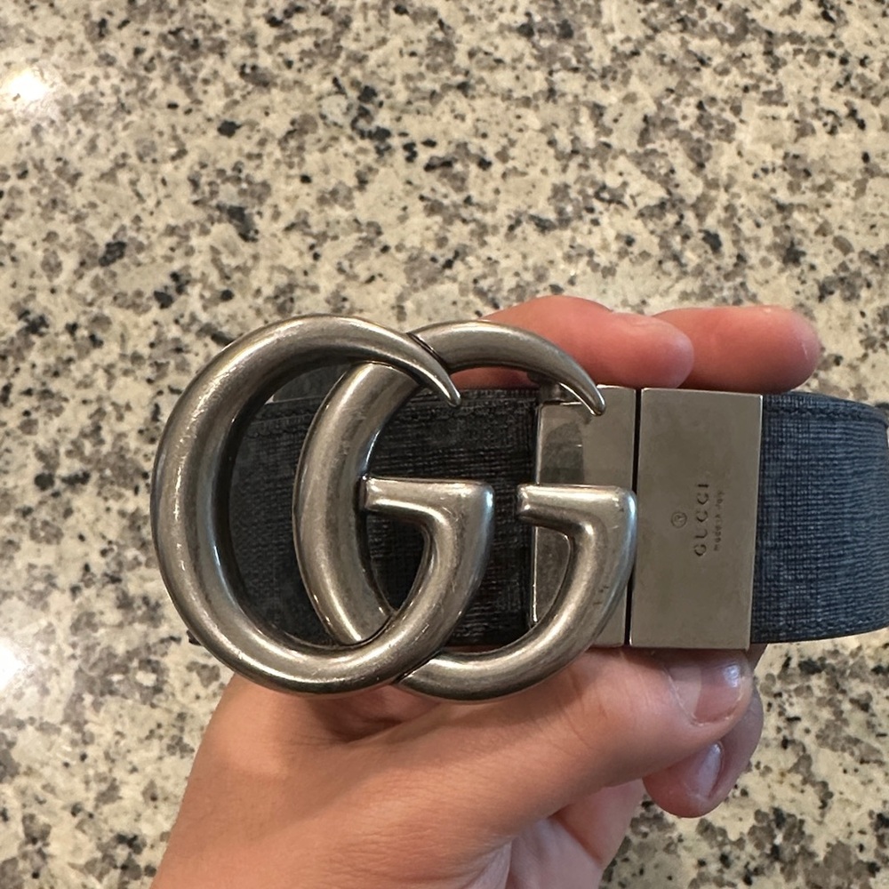 Gucci Black Belt Bag with Silver GG Buckle